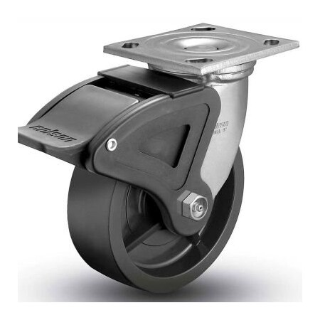 Colson Colson 4 Series Swivel Plate Caster 4.06109.839 BRK4 Polyolefin With Brake 6" Dia. 700 Lb. 4.06109.839 BRK4